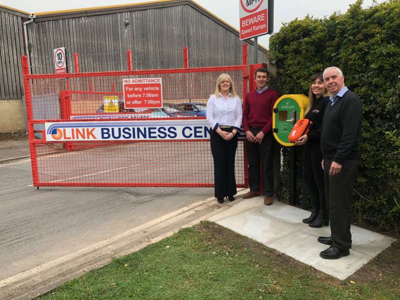 A new defibrillator based at Link Business Centre